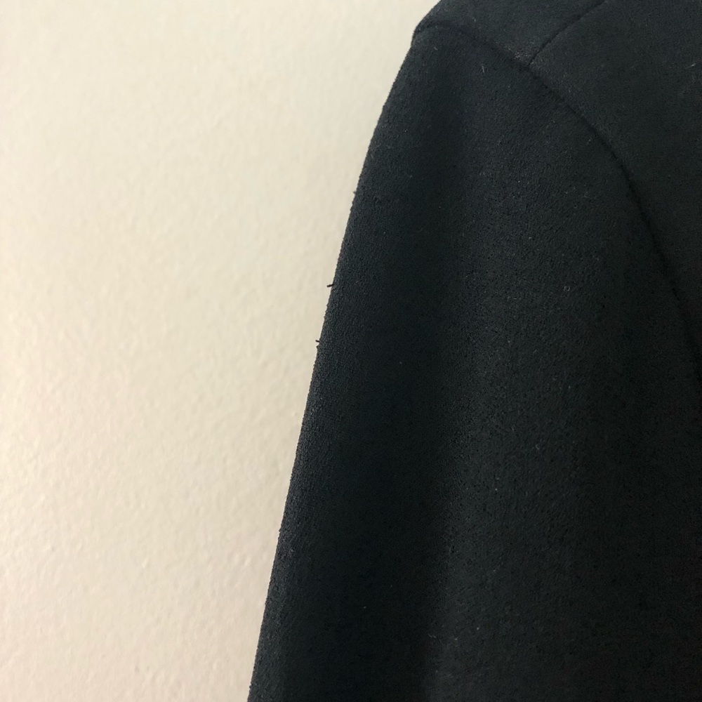 Diane von Furstenberg Black Giada Crepe Long Sleeve Mini Dress DVF Size 4 - Picture 15 of 16